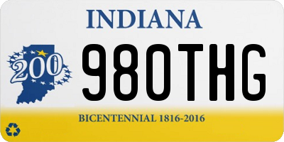 IN license plate 980THG