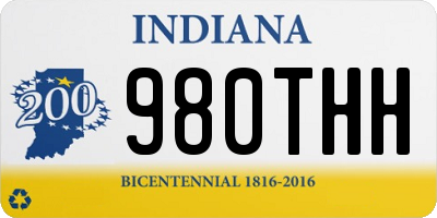 IN license plate 980THH