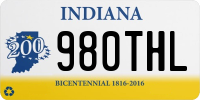 IN license plate 980THL