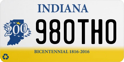 IN license plate 980THO