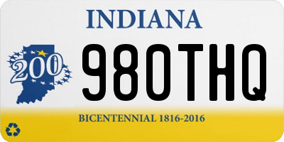 IN license plate 980THQ