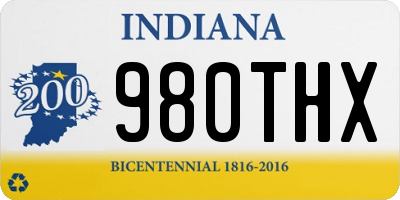 IN license plate 980THX