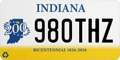 IN license plate 980THZ