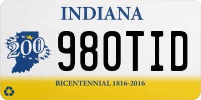 IN license plate 980TID