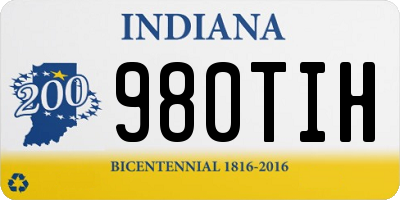 IN license plate 980TIH