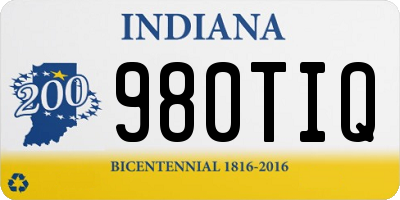 IN license plate 980TIQ