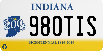 IN license plate 980TIS