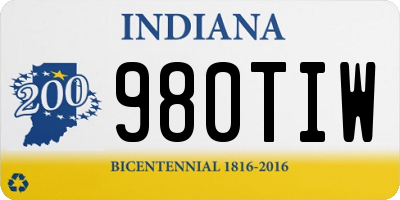 IN license plate 980TIW