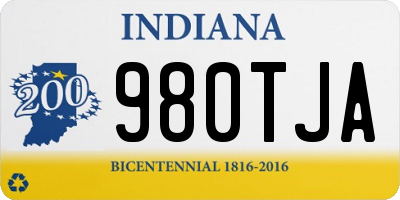 IN license plate 980TJA