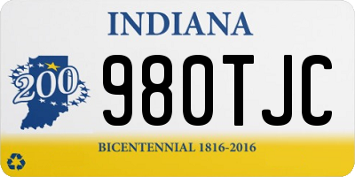 IN license plate 980TJC