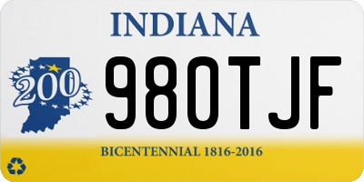 IN license plate 980TJF