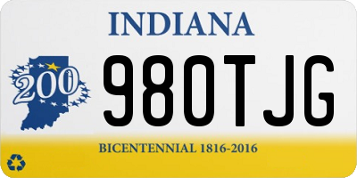 IN license plate 980TJG
