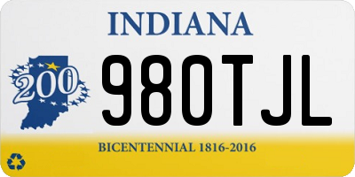 IN license plate 980TJL