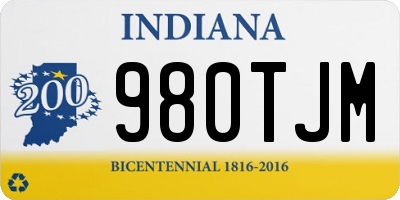 IN license plate 980TJM