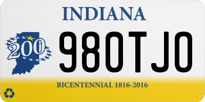 IN license plate 980TJO