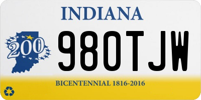 IN license plate 980TJW