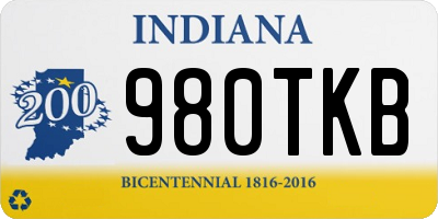 IN license plate 980TKB