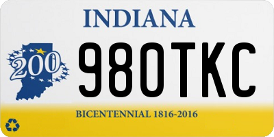 IN license plate 980TKC