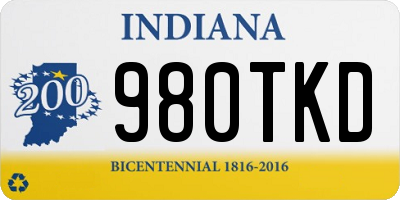 IN license plate 980TKD