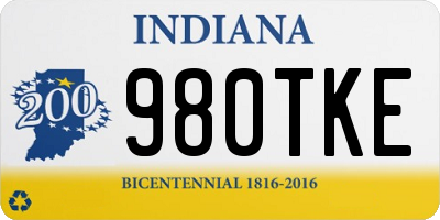 IN license plate 980TKE