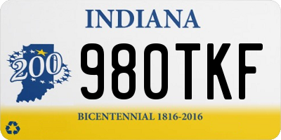 IN license plate 980TKF