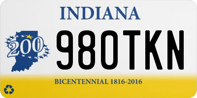 IN license plate 980TKN
