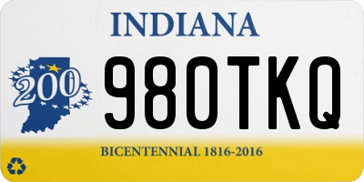IN license plate 980TKQ