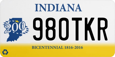 IN license plate 980TKR