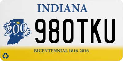 IN license plate 980TKU