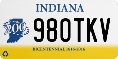 IN license plate 980TKV