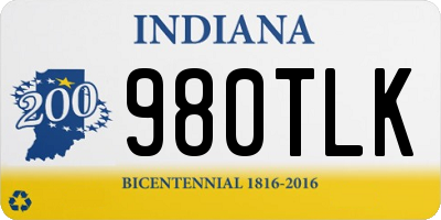 IN license plate 980TLK