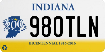 IN license plate 980TLN
