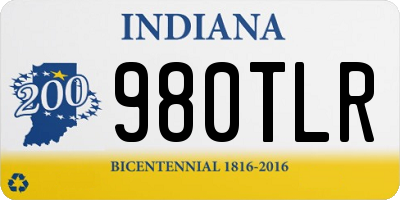 IN license plate 980TLR