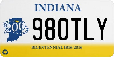 IN license plate 980TLY