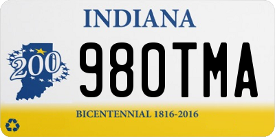 IN license plate 980TMA