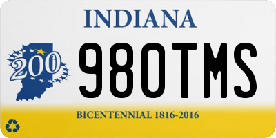 IN license plate 980TMS