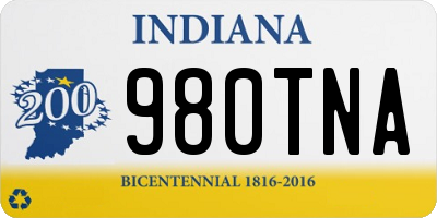 IN license plate 980TNA