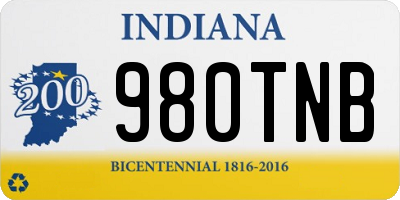 IN license plate 980TNB