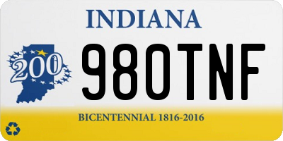 IN license plate 980TNF