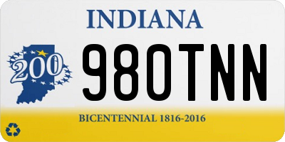 IN license plate 980TNN