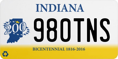 IN license plate 980TNS