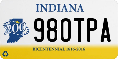 IN license plate 980TPA