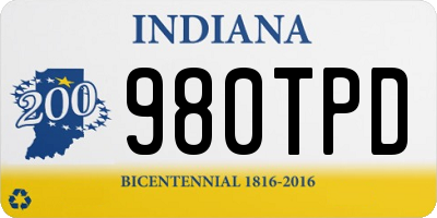 IN license plate 980TPD