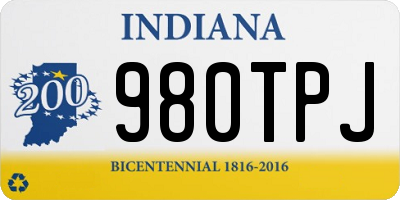 IN license plate 980TPJ