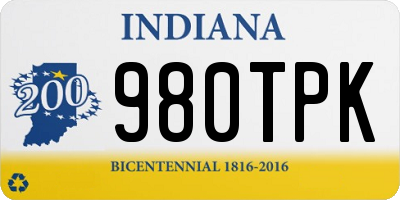 IN license plate 980TPK