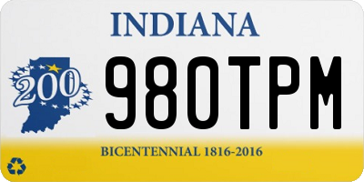 IN license plate 980TPM