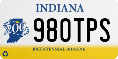 IN license plate 980TPS