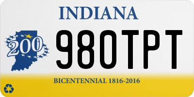 IN license plate 980TPT