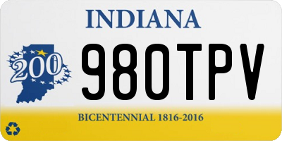 IN license plate 980TPV