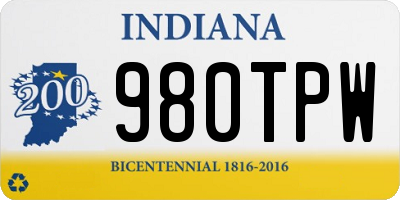IN license plate 980TPW